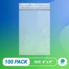 Zip Bags 6" x 9"; Pack of 100 Clear Plastic Jewelry Bags with Zipper; 2 Mil Thick Polyethylene Sealable Bags; Self Lock Plastic Baggies; Heavy Duty Re