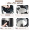 500WAutomatic milk heater cold / hot milk foam foam 300ml LED Touch cappuccino protein powder mixer cold foam 360¬∞, rotating base can adjust the temp