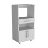 DEPOT E-SHOP Wales Kitchen Pantry with 2 shelves and 2 doors, White