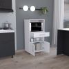 DEPOT E-SHOP Wales Kitchen Pantry with 2 shelves and 2 doors, White