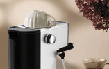 1350W Semi-Automatic Espresso Machine 20Bar (ULKA) High Pressure Pump Extraction 1 / 2 Cappuccino or Latte ESE POD Capsule Filter Steam Bar 1.5L