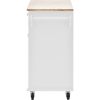 Kitchen Island Cart with Storage Cabinet and Two Locking Wheels,Solid wood desktop,Microwave cabinet,Floor Standing Buffet Server Sideboard for Kitche