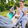 Portable Baby Stroller Fan Rechargeable Handheld Fan with Flexible Tripod Clip On Desktop Hanging Fan 3 Gear Speed with Tilt Head