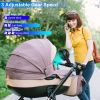 Portable Baby Stroller Fan Rechargeable Handheld Fan with Flexible Tripod Clip On Desktop Hanging Fan 3 Gear Speed with Tilt Head